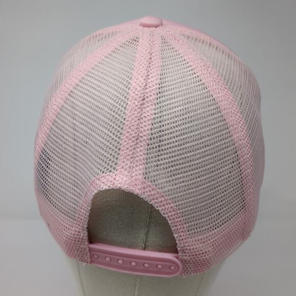 Alexandria's Bachelorette Snapback Rope Trucker Hat Pink One Size Dalix - Picture 6 of 10